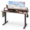 Costway Electric Lift Table Height Adjustable Stand Up Desk 140cm - Brown