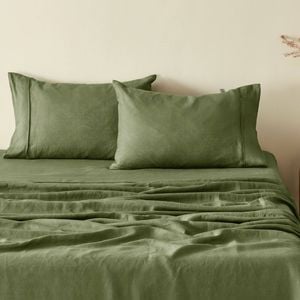 Natural Home 100% European Flax Linen Hunter Standard Pillowcase Twin Pack