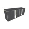 Build-A-Shed 1.2 x 5.2 x 2.0m Skillion Dual Single Sliding Side Doors Shed - Grey