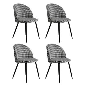 Levede 4pcs 42x46x84cm  Dining Chairs - Houndstooth