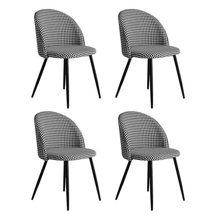 Levede 4pcs 42x46x84cm  Dining Chairs - Houndstooth