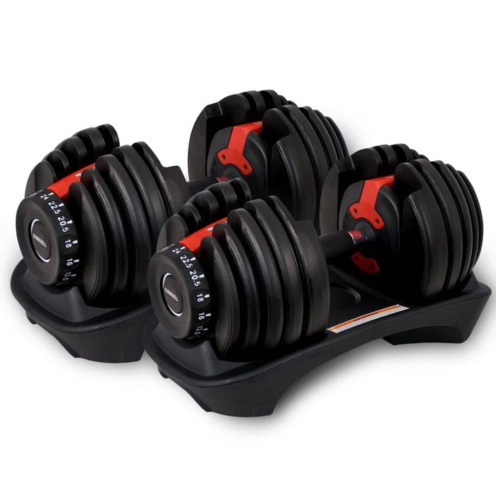 ADVWIN 48KG Adjustable Dumbbell Set Gym Exercise Weights Set of 2 for 24KG