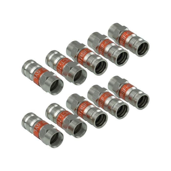 Antsig Waterproof Compression Plug for RG6 Cable - 10 Pack