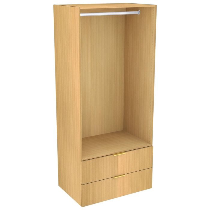 Lugna 2048 x 900 x 580mm Sand Hanging 2 Drawer Storage Cabinet