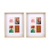2PK Gibson Gifts Natural Ash 4 Photo Collage Home Decor Frames Rectangular