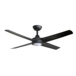 ThreeSixty 122cm Black 4 Blade DC Ambience Ceiling Fan With Uplight And Downlight