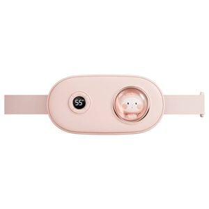 Catzon Portable Heating Pad Belly Wrap 3 Heat 5 Massage Modes-pink
