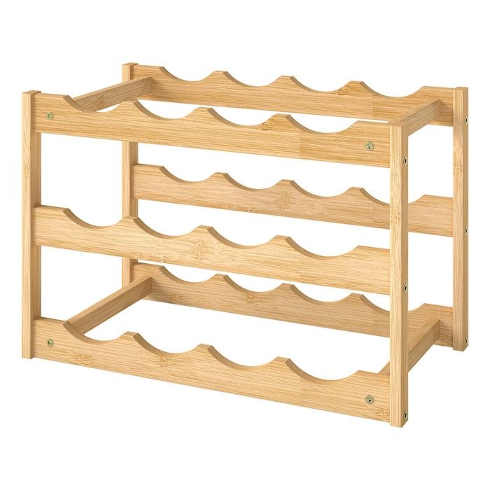 TOQUE 3-Tier 12-Bottle Bamboo Wine Rack