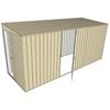 Build-a-Shed 1.5 x 4.5 x 2m Single Hinged Side Door Skillion Shed - Cream