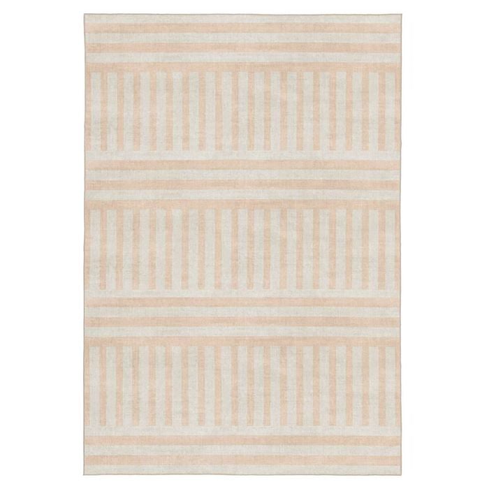 Loopsie-320cm X 230cm-tarija Stripe Printed Beige Washable Rug