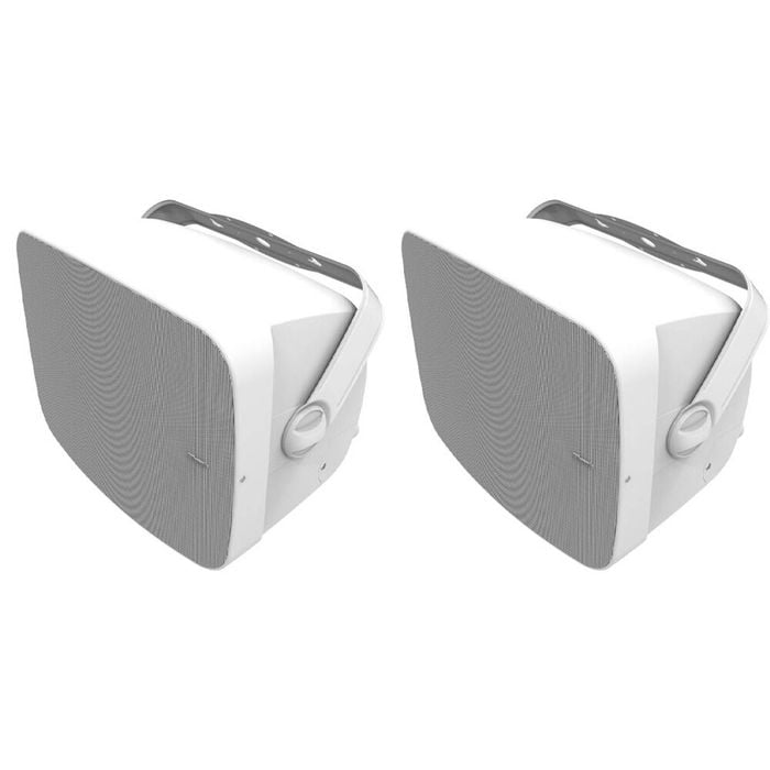2x Klipsch RSM-800 Outdoor Wall Mounted 5 Way Binding 100W Speaker 8 Inches WH
