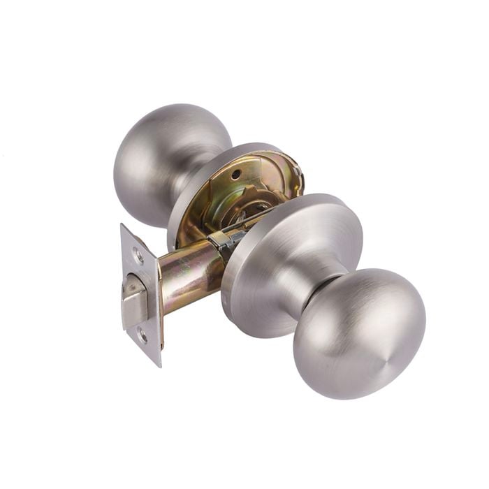 Tasman Satin Nickel Tula Passage Knobset