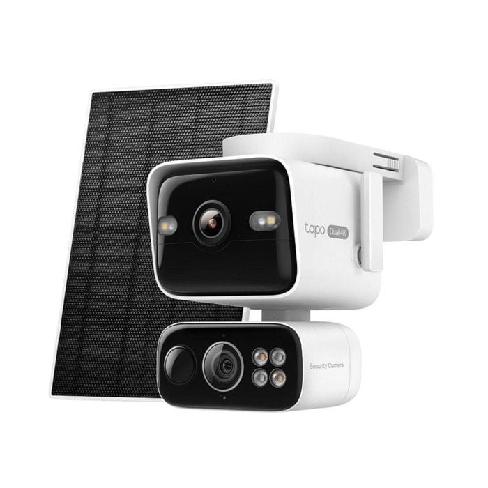 Tapo 4K Solar-Powered Dual-Lens Pan/Tilt Security Camera Kit