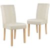 ALFORDSON Set of 2 Dining Chairs Cafe Kitchen Chair Retro High-Back Wood Fabric Beige