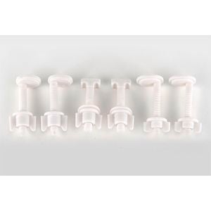 Kinetic Nut & Bolts to suit Various Toilet Seats Assorted White