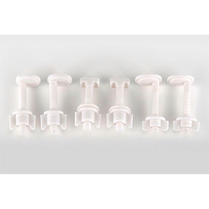 Kinetic Nut & Bolts to suit Various Toilet Seats Assorted White