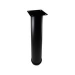 Adoored 60 x 400mm Black Round Adjustable Metal Furniture Leg