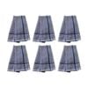 6x2pc Cdsi Essential Terry Towel Check Cotton Durable Absorbent Blue 45x65cm