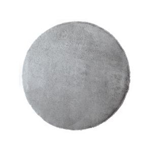 Smart Home Products 180cm Silver Orville Round Shag Pile Rug