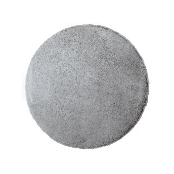 Smart Home Products 180cm Silver Orville Round Shag Pile Rug