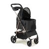 Costway 3-in-1 Foldable Pet Stroller Dog Detachable Carrier Leash Black