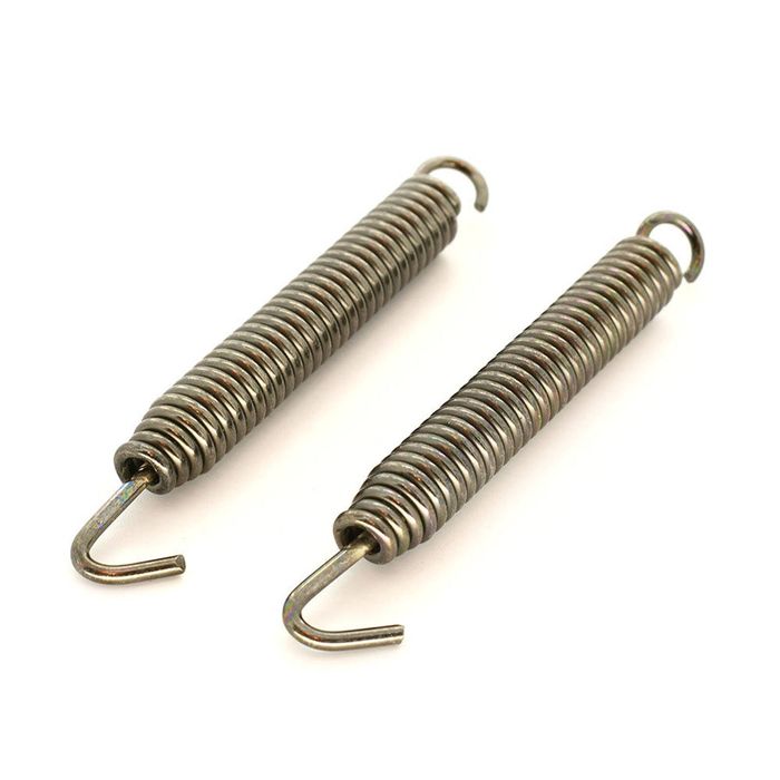XYT World 2Pcs Exhaust Spring Pipe Muffler 90mm Black Fit For Honda Motorcycle Steel