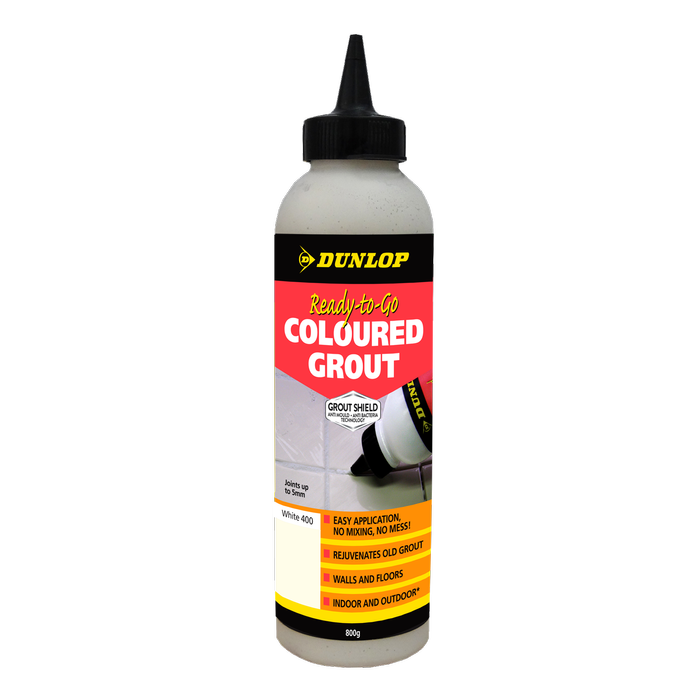 Dunlop 800g Ready-To-Go Coloured Grout - White