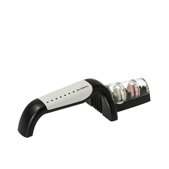 Global 2 Stage Ceramic Water Sharpener White