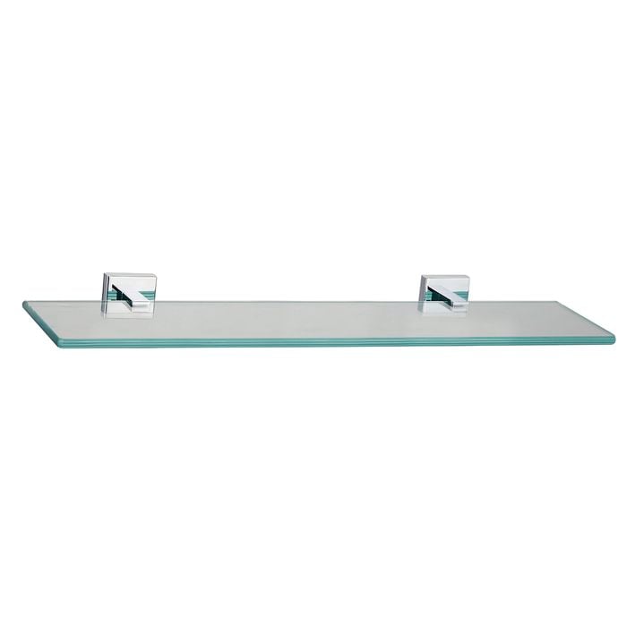 Mondella 500mm Chrome Rococo Glass Shelf