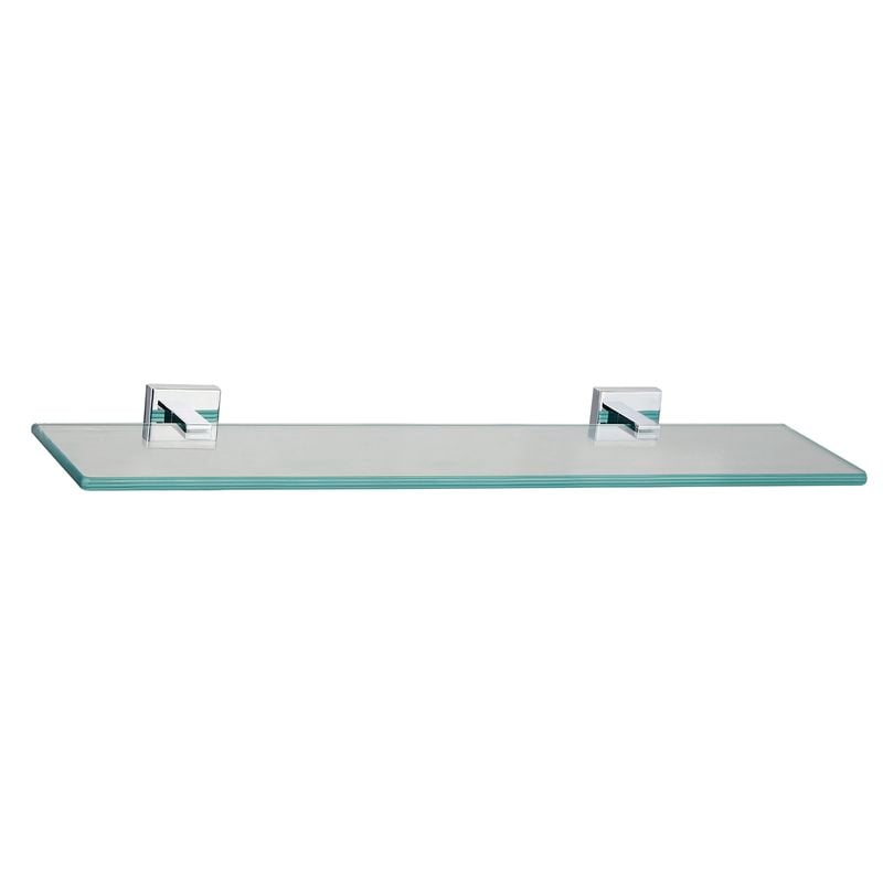 Mondella 500mm Chrome Rococo Glass Shelf