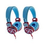 2PK Moki Kid Safe Volume Limited Headphones 3y+ Blue & Red
