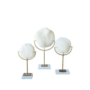 Darlin Resin/Metal 20x38cm Bloom Faux Coral on Stand Large White/Gold
