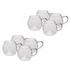 2x 4pc Coffee Culture Deca 380ml Glass Single Wall Hot/Cold Drink Mug Set Clear