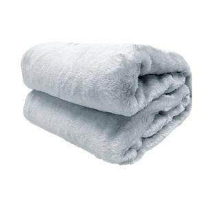 Radisson Harper Silver Luxury Faux Fur Throw Rug 127 x 152 cm