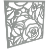 ProtectorAl 300-1200w x 300-1200h Palladium Silver Roses Unframed Solid Aluminium Decorative Panel