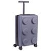 Lego Brick 2x3 Trolley Luggage Suitcase Bag Expandable 35.5x56cm - Stone Grey