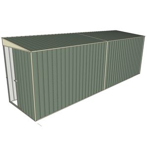 Build-a-Shed 1.5 x 6 x 2m Skillion Shed without Side Doors - Green