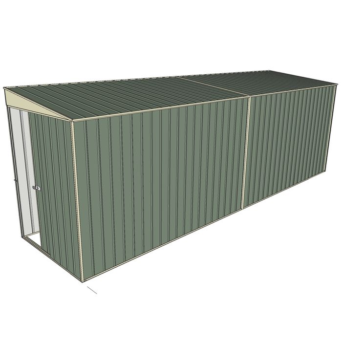 Build-a-Shed 1.5 x 6 x 2m Skillion Shed without Side Doors - Green