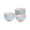 Nicola Spring Patterned Rice & Dessert Bowls, 12cm - Set of 6