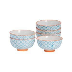 Nicola Spring Patterned Rice & Dessert Bowls, 12cm - Set of 6