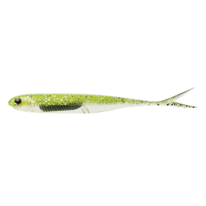 Fish Arrow Flash J Split SW 4" Soft Plastic Fishing Lure 102 Chartruse / Silver
