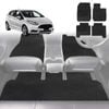 6D Diamond Car Floor Mats for Ford Fiesta 2008-2018-Full Set-Black-Outback GT