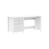 Zara Fluted 3 Drawer Vanity Desk - White