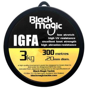 Black Magic 300m IGFA Clear Monofilament Fishing Line 3Kg