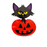 Galah 75cm Halloween Cat in a Pumpkin Garden Sign with…