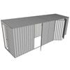 Build-a-Shed 1.5 x 6 x 2m Single and Double Hinged Side Door Skillion Shed - Zinc