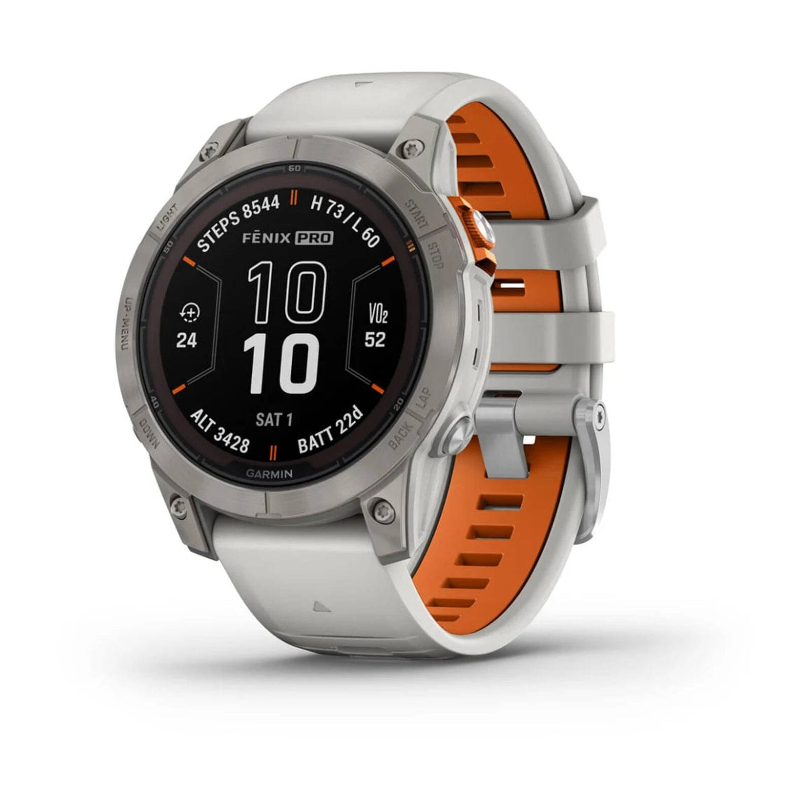 Garmin fenix Pro Sapphire Solar Ed 47mm Ti w/Fog Gray and Ember