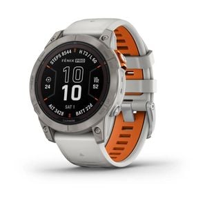 Garmin Fenix 7 Pro Sapphire Solar Ed 47mm Ti W/fog Gray And Ember Orange Band