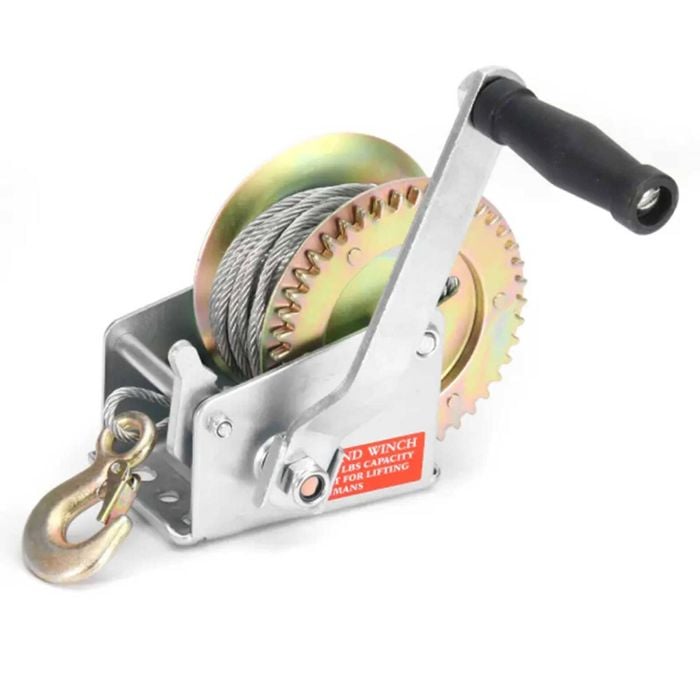 1200lb Manual Hand Winch Steel Wire - Boat Jet Ski Marine Trailer Crank 500kg