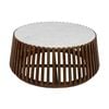 Agnes 80cm Marble Coffee Table Oak White